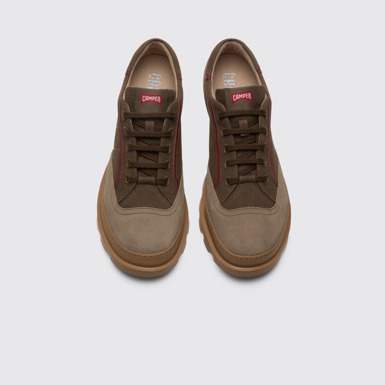 Overhead view of Brutus Sneaker for men in brown