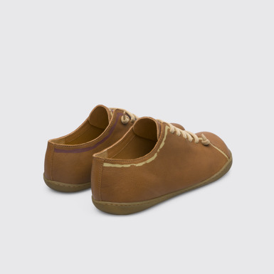 Back view of Twins Brown leather  shoe for men