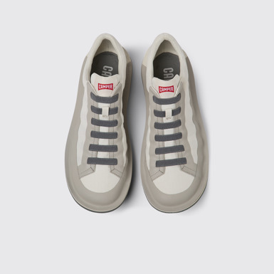 Overhead view of Beetle White and grey shoe for men