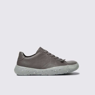 Peu Stadium Baskets en cuir responsable gris pour homme