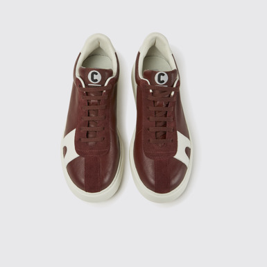 Overhead view of Runner K21 Burgundy sneakers for men