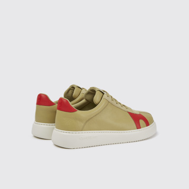 Back view of Runner K21 Beige suede and leather sneakers