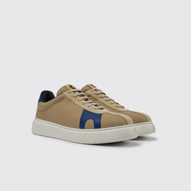Runner K21 Tenis de piel en color beige y en color azul para hombre