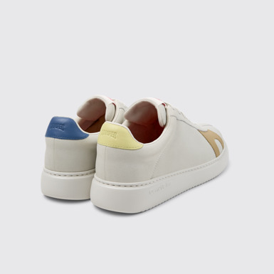 Back view of Twins Multicolor Leather Sneakers for Men.
