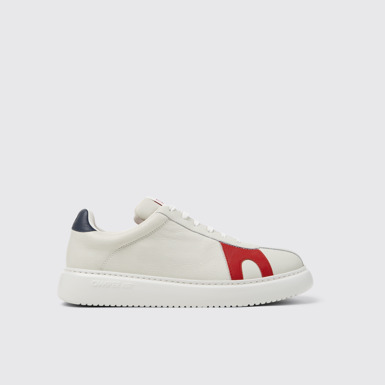 Side view of Twins Multicolor Non-Dyed Leather Sneakers for Men.