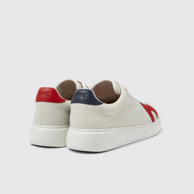 Back view of Twins Multicolor Non-Dyed Leather Sneakers for Men.