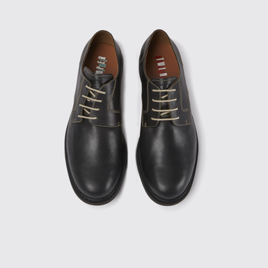 Twins Schwarzer Lederschnürschuh