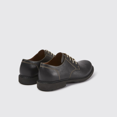 Twins Schwarzer Lederschnürschuh