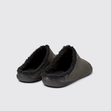 Back view of Peu Dark grey nubuck shoes for men