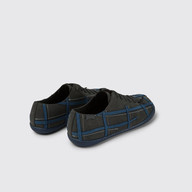 Back view of Twins Dark grey and blue nubuck shoes
