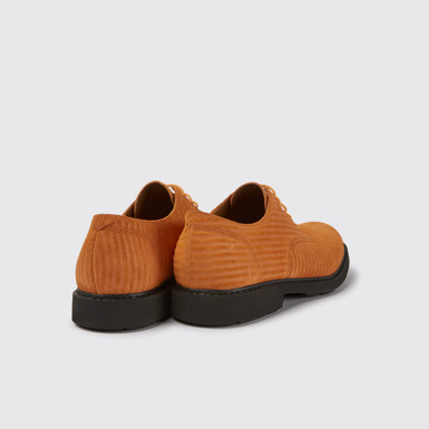 Back view of Twins Orange nubuck shoes for men