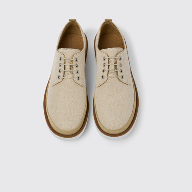 Overhead view of Wagon Beige shoes for men
