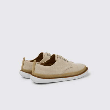 Back view of Wagon Beige shoes for men