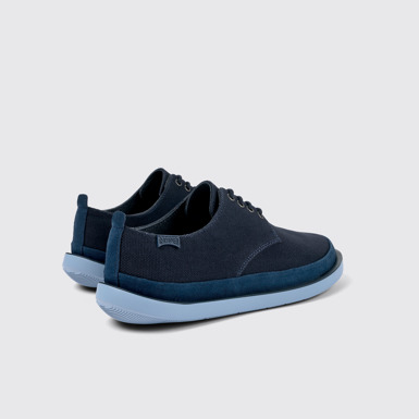 Back view of Wagon Blue Textile/Nubuck Blucher for Men