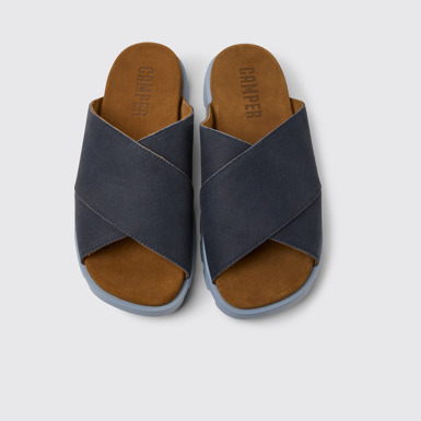 Overhead view of Brutus Sandal Blue men's sandals