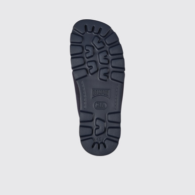 The sole of Brutus Sandal Blue recycled cotton sandals for men