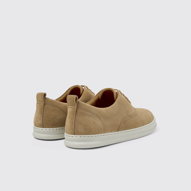 Back view of Runner Brown nubuck sneakers for men