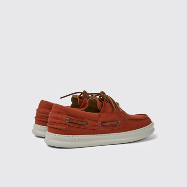 Back view of Runner Red recycled cotton shoes for men