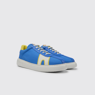 Front view of Runner K21 Blue and white recycled polyester sneakers for men
