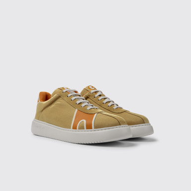 Front view of Runner K21 Brown, orange, and beige sneakers for men
