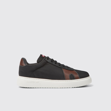 Side view of Runner K21 Black and red sneakers for men