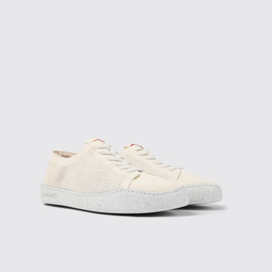 Front view of Peu Touring White recycled PET sneakers for men