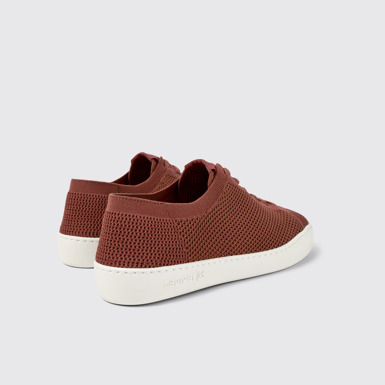 Back view of Peu Touring Red Textile Sneaker for Men