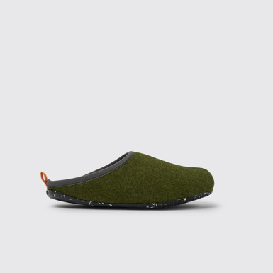 Side view of Twins Multicolored wool men’s slippers