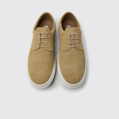 Overhead view of Chasis Beige nubuck shoes for men