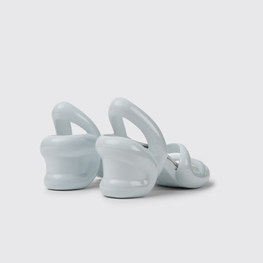 Back view of Kobarah White unisex sandals