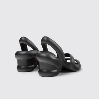Back view of Kobarah Black Sandals.