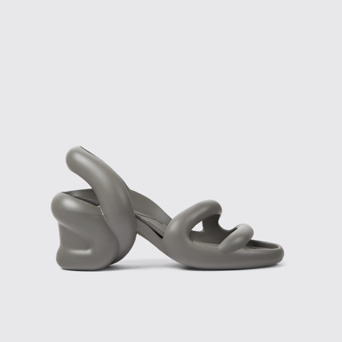 Side view of Kobarah Grey unisex sandals