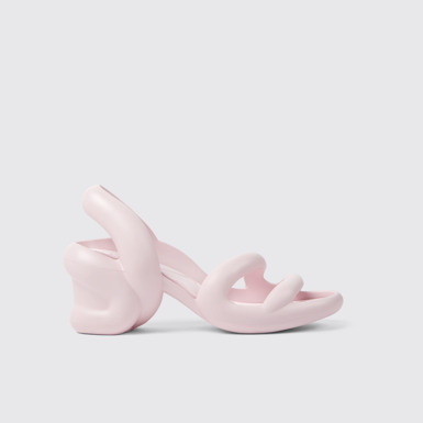 Side view of Kobarah Pastel Pink unisex sandals