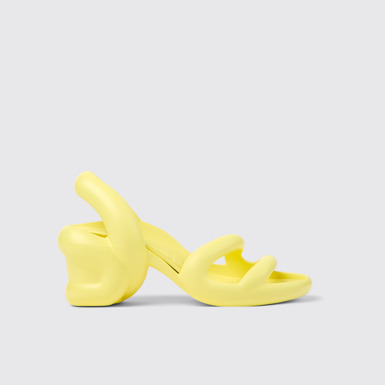 Side view of Kobarah Yellow unisex Sandal