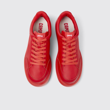 Overhead view of Runner K21 Red leather sneakers for men