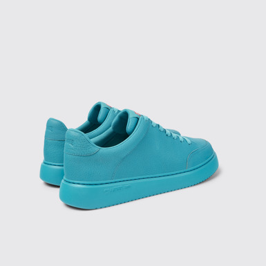 Back view of Runner K21 Blue leather sneakers for men