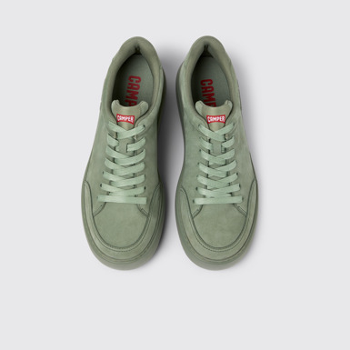 Overhead view of Runner K21 Green nubuck sneakers for men