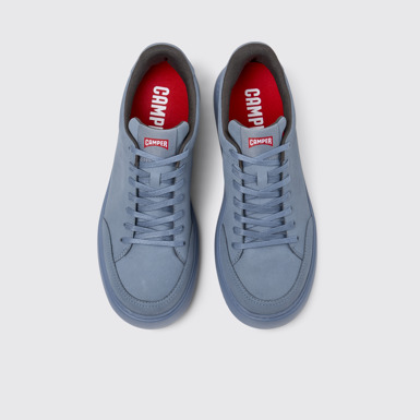 Overhead view of Runner K21 Gray nubuck sneakers for men