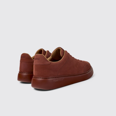 Back view of Runner K21 Red nubuck sneakers for men
