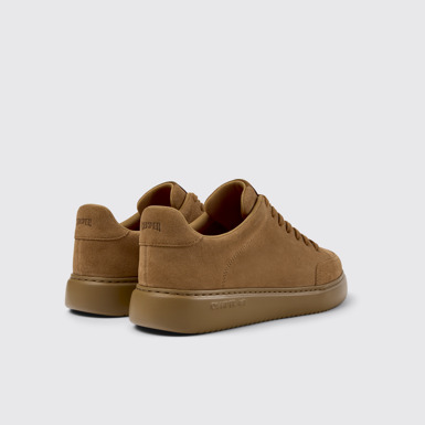 Back view of Runner K21 Brown Suede Sneakers for Men.