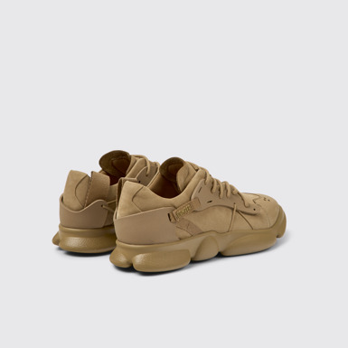 Back view of Karst Brown Nubuck/Textile Sneaker for Men
