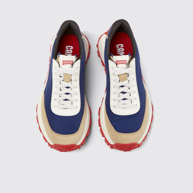 Overhead view of Drift Trail VIBRAM Multicolored textile and nubuck sneakers for men