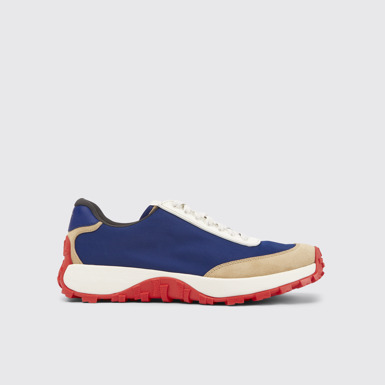 Side view of Drift Trail VIBRAM Multicolored textile and nubuck sneakers for men