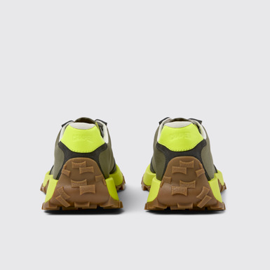 Back view of Drift Trail VIBRAM Multicolor Recycled PET and Nubuck Sneakers for Men.