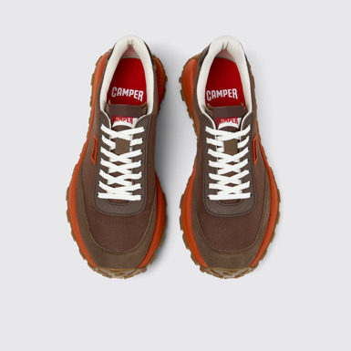 Drift Trail Sneakers marrones de tejido y nobuk para hombre.