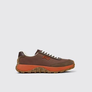 Drift Trail Sneakers marrones de tejido y nobuk para hombre.