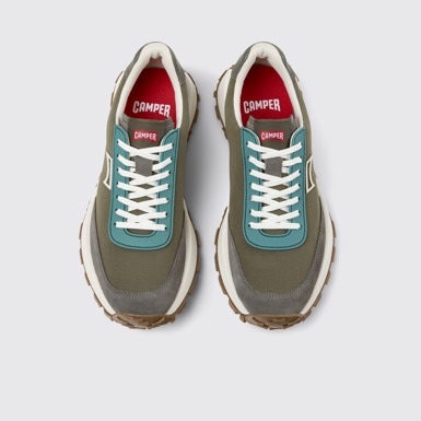 Drift Trail Sneakers de tejido y nobuk verdes para hombre.