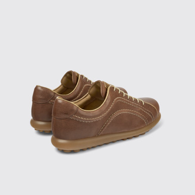 Back view of Pelotas Brown vegetable tanned leather  shoes for men