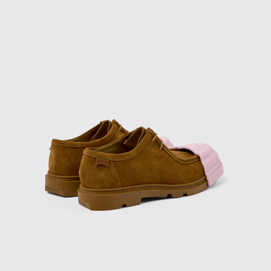 Back view of Junction Brown Nubuck Shoes for Men.