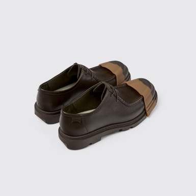 Back view of Junction Brown Leather Men's Shoe.